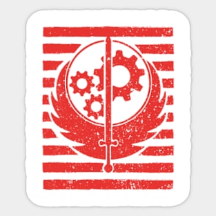 FALLOUT: BROTHERHOOD OF STEEL FLAG (GRUNGE STYLE) Sticker